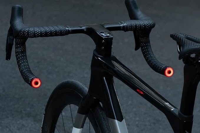 rennrad beleuchtung led ROCKBROS Lenkerstopfen mit Licht – 5 Modi, IPX6 Rahmenhöhe:28