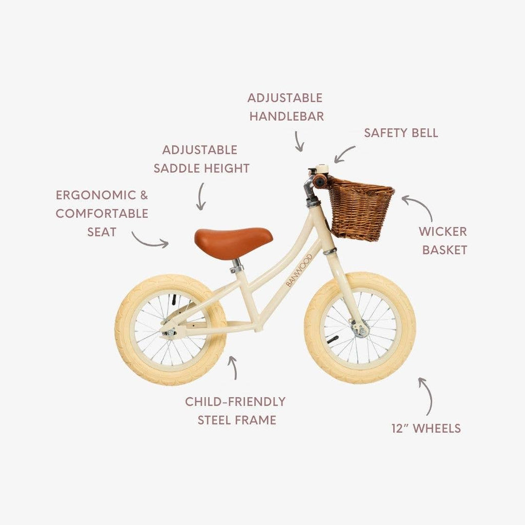 Banwood First Go Laufrad Vintage in Creme
