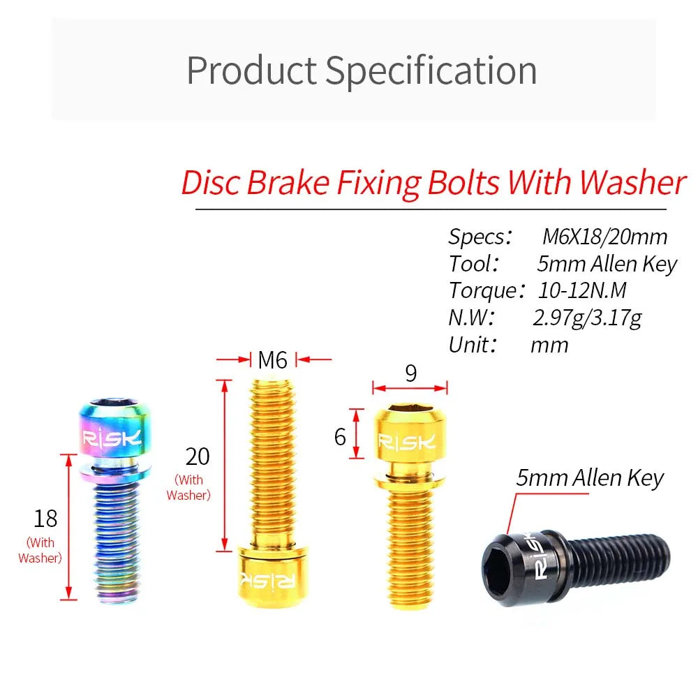 RISK Titanschraube für Scheibenbremssattel
