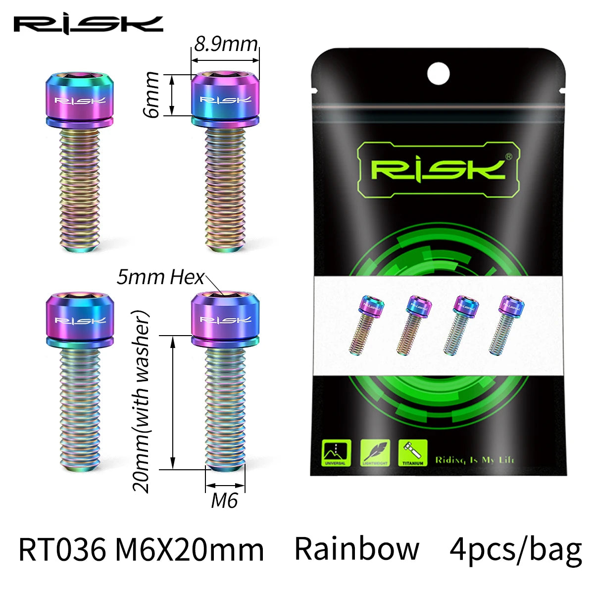 RISK Titanschraube für Scheibenbremssattel