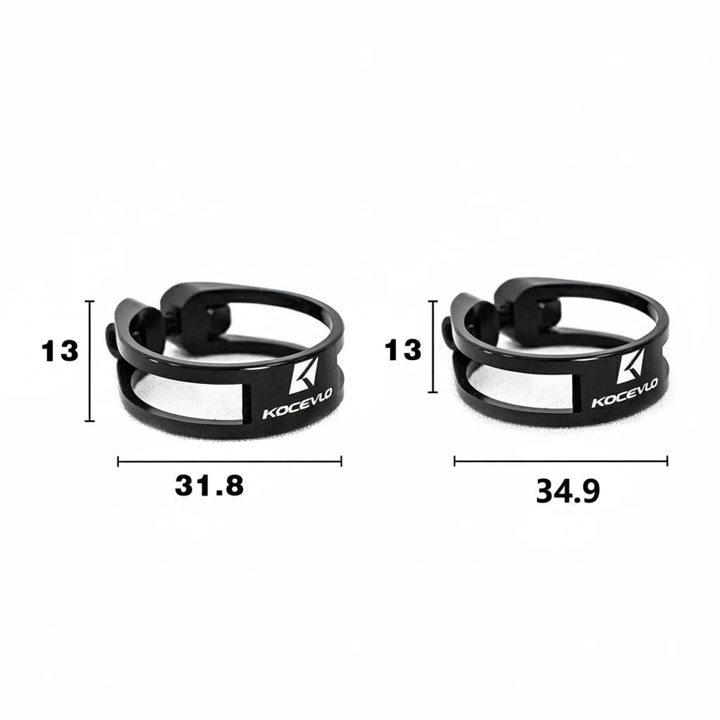 Sattelklemme 31.8/34.9mm Aluminium  Ultraleicht 8g inkl. Titan Schraub