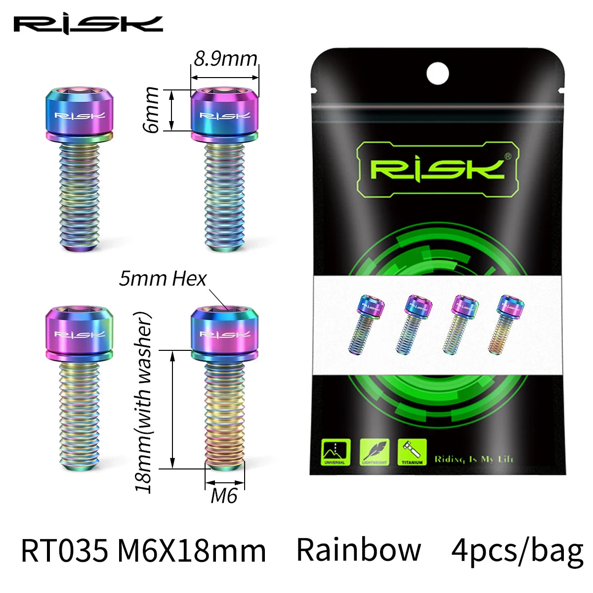 RISK Titanschraube für Scheibenbremssattel