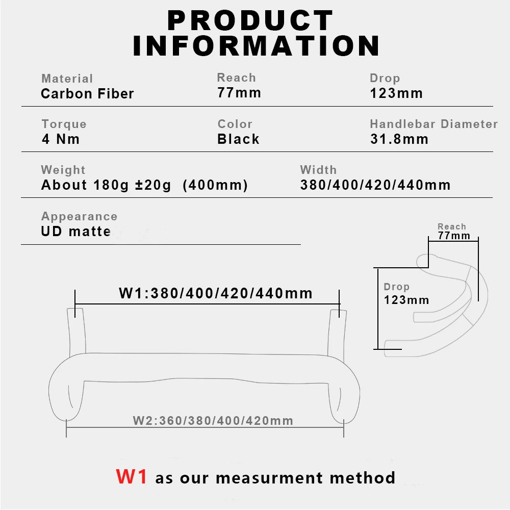 RXL SL 31.8mm Carbon High-End-Lenker 380/400/420/440mm UD Matte