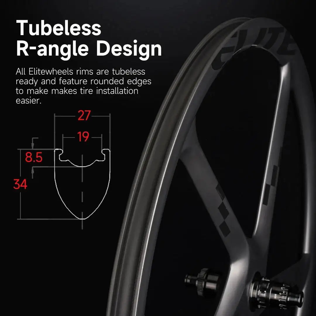 ELITEWHEELS Gravel Carbonlaufräder 5 Speichen