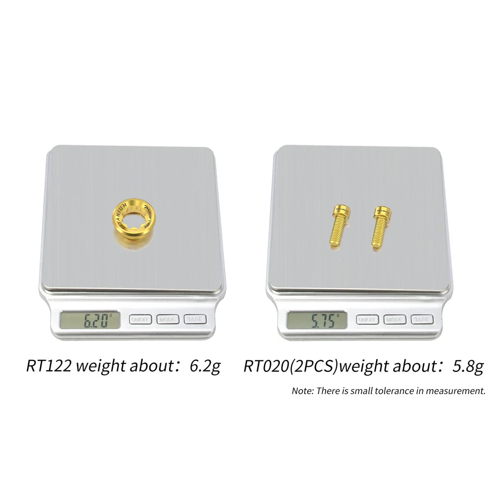 RISK Titan Kurbelschrauben Set RT020 & RT122 – M6x18 & M20x8 – Ultraleicht für Shimano XT, XTR, SLX, Deore