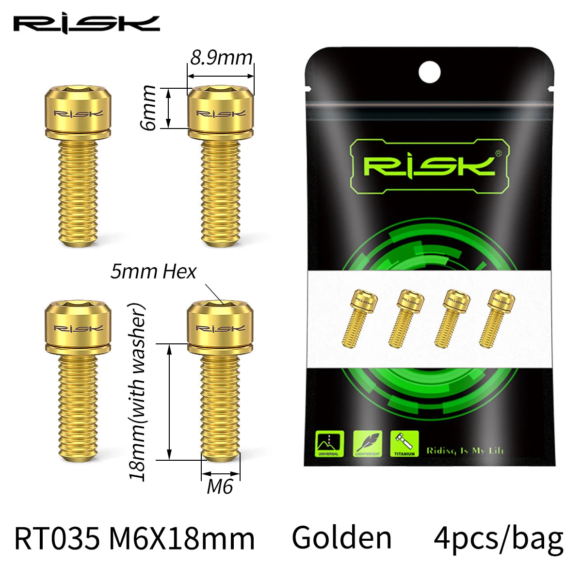 RISK Titanschraube für Scheibenbremssattel