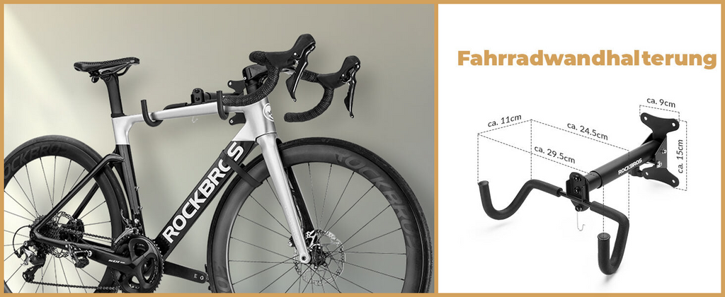 ROCKBROS Fahrrad Wandhalterung Robust Fahrradhalter Verstellbar 15kg