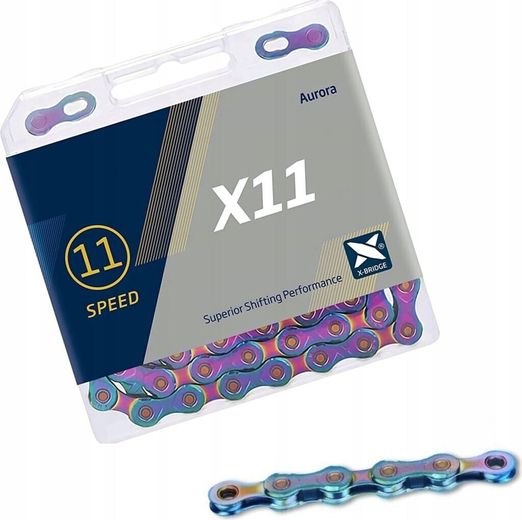 KMC X11 Aurora Blue 11-fach Fahrradkette – Oil Slick Blau
