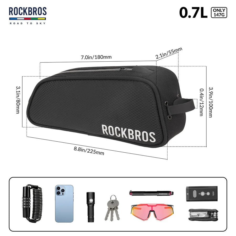 Oberrohrtasche mit ROCK FIT Schnellverschluss – 0,7 Liter